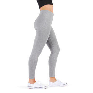 MeMoi Women's Cotton Fashion Leggings In Grey Size M/L NWT